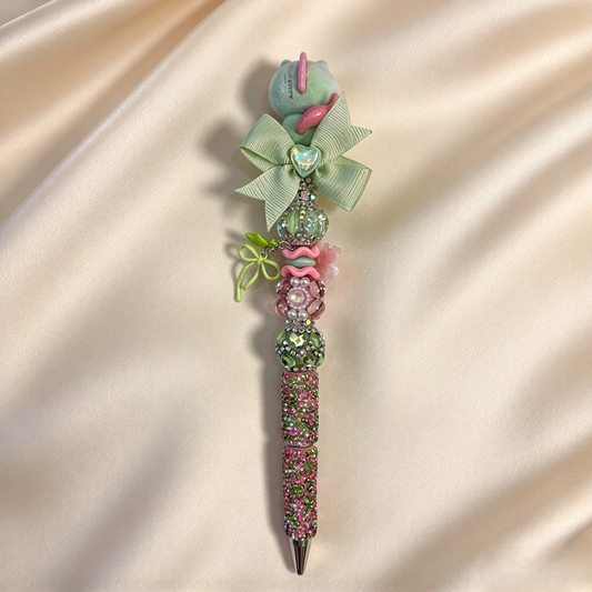 Spearmint Whisper Dino HK Rhinestone Pen