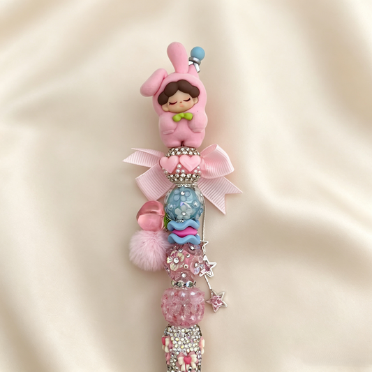 Sleepy Flocked Wendy Rhinestone Pen