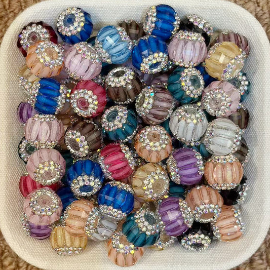 Pumpkin Rib Fancy Beads
