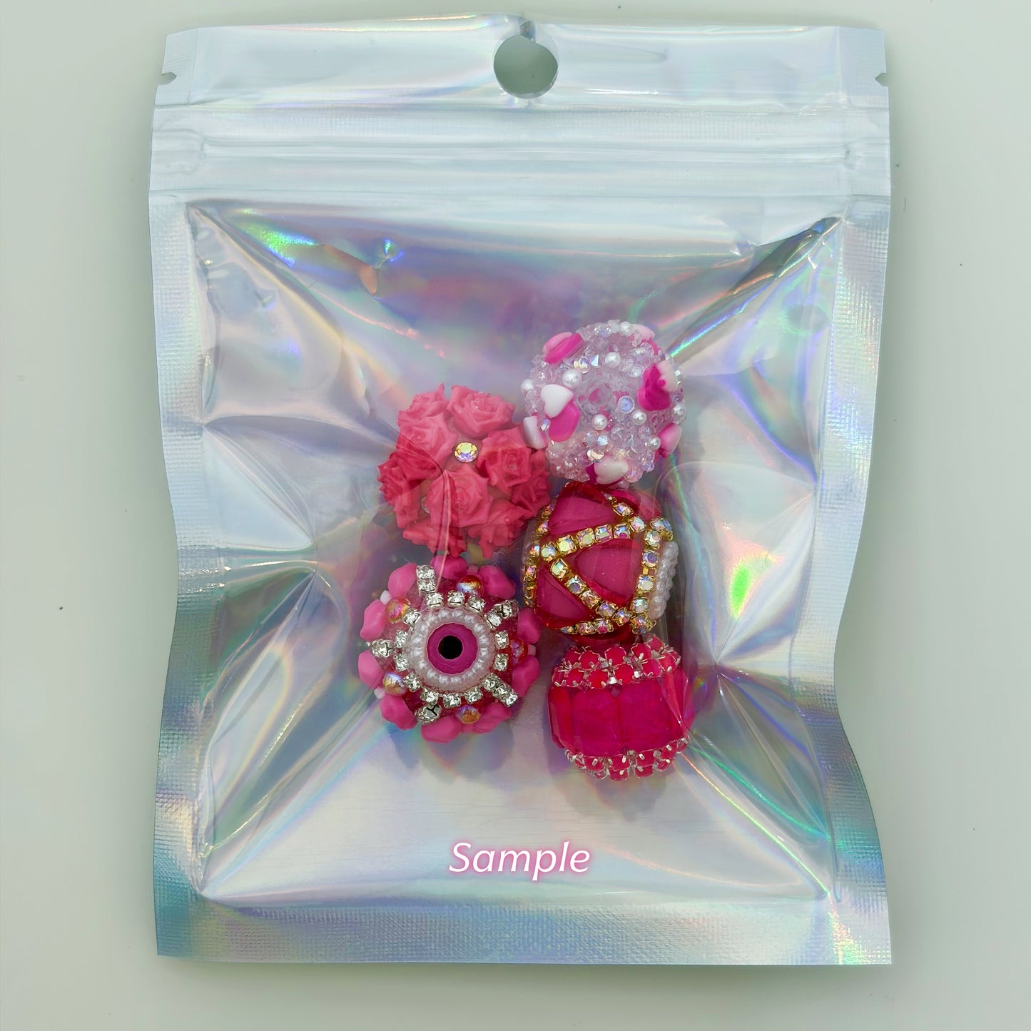 Pink Fancy Flower Beads