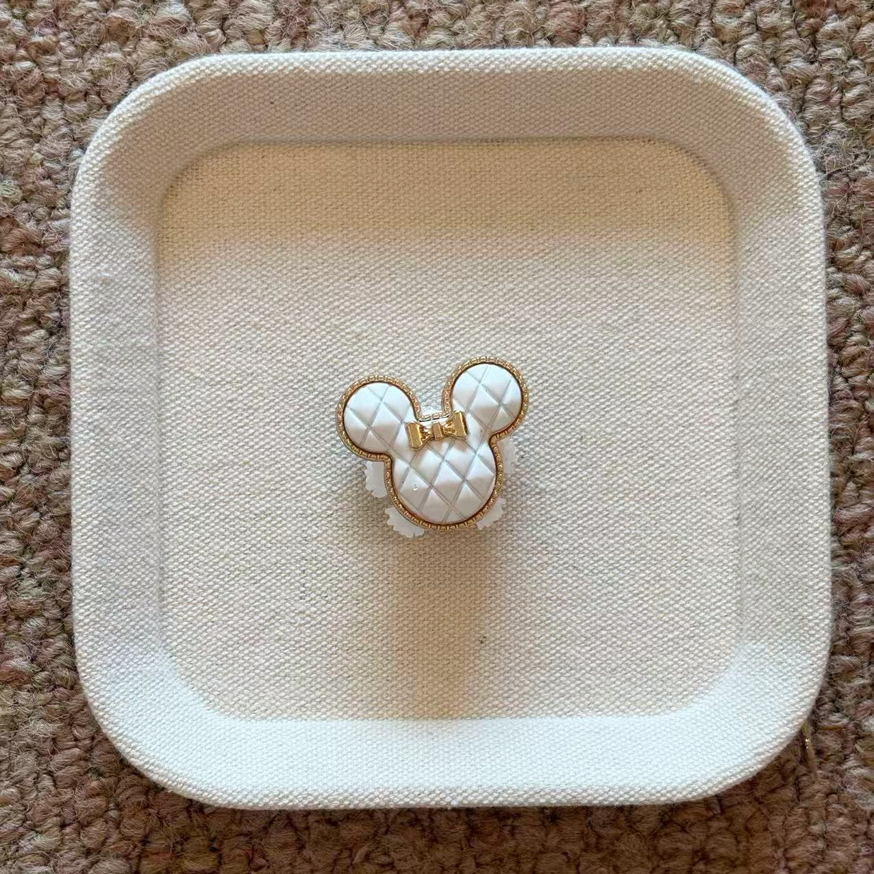 Retro Quilted Mickey Fancy Beads