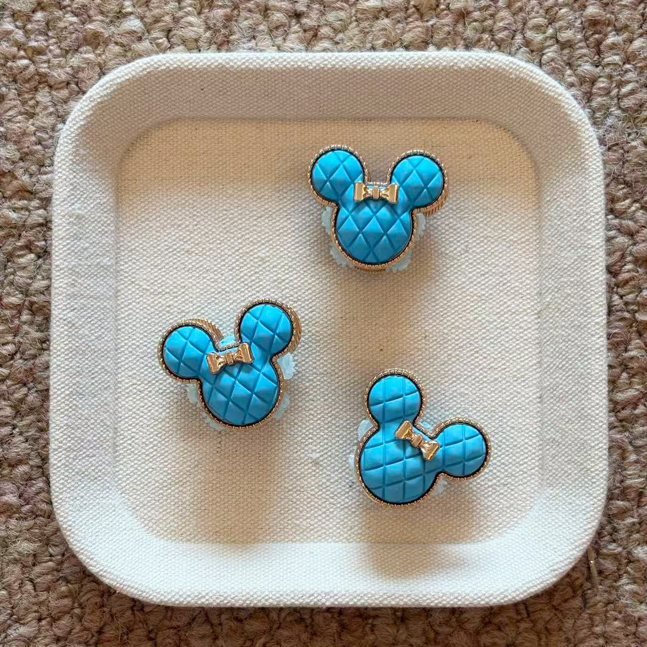 Retro Quilted Mickey Fancy Beads