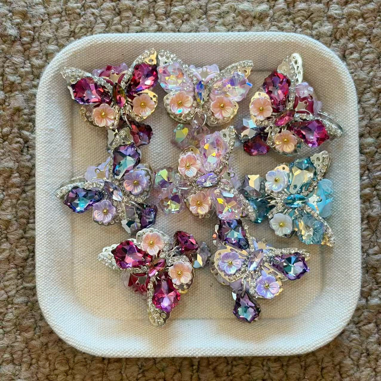 Crystal Floral Butterfly Fancy Beads