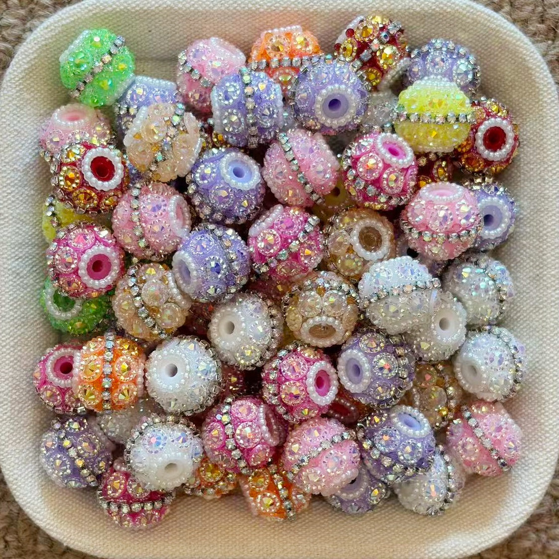 Neon Pastel Sugar Fancy Beads