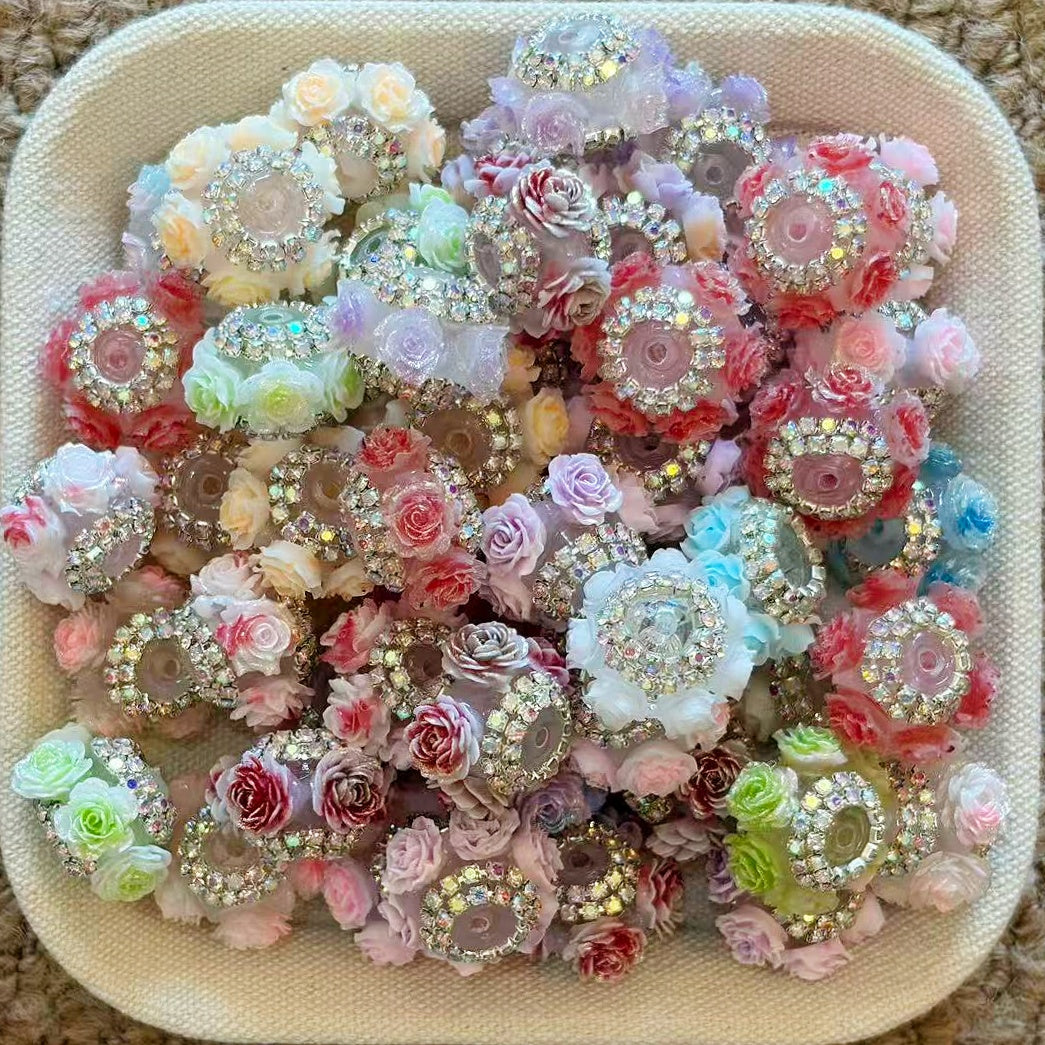 Resin Rose Fancy Beads