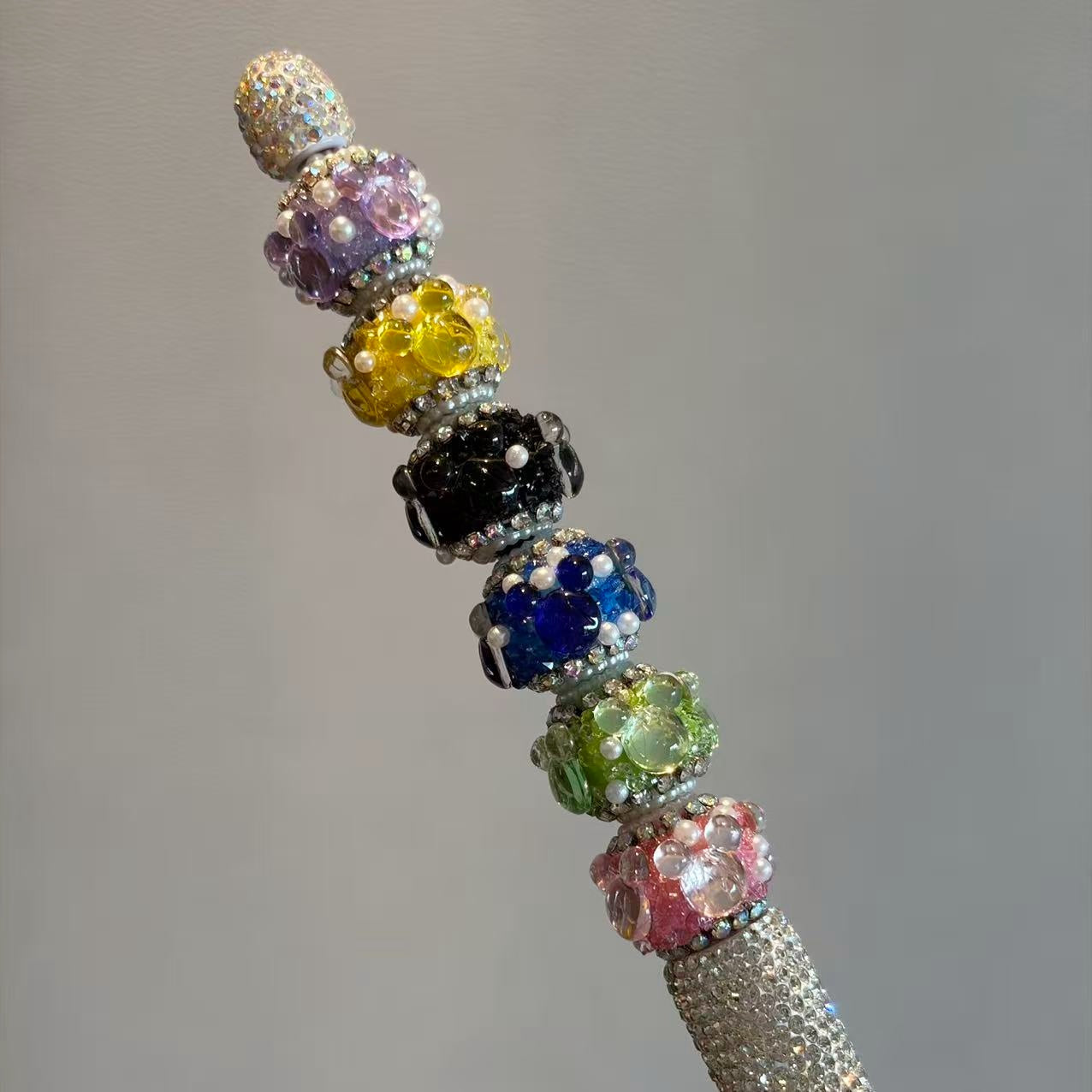 Vibrant Mickey Head Sugar Fancy Beads Mix Color