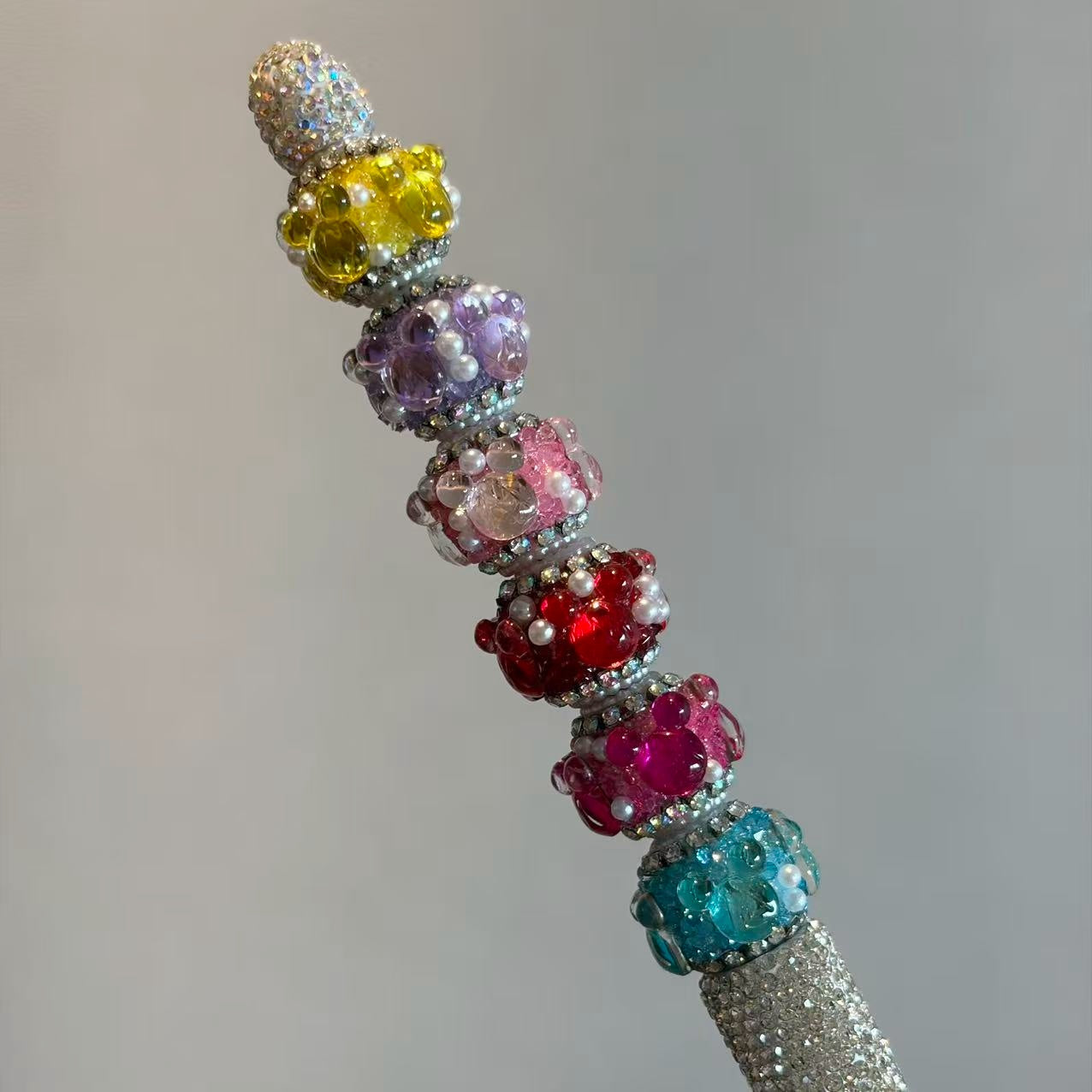 Vibrant Mickey Head Sugar Fancy Beads Mix Color