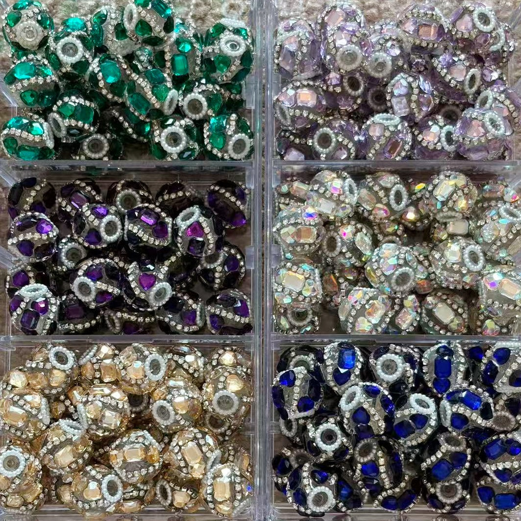 Heart & Square Zircon Elegant Fancy Beads
