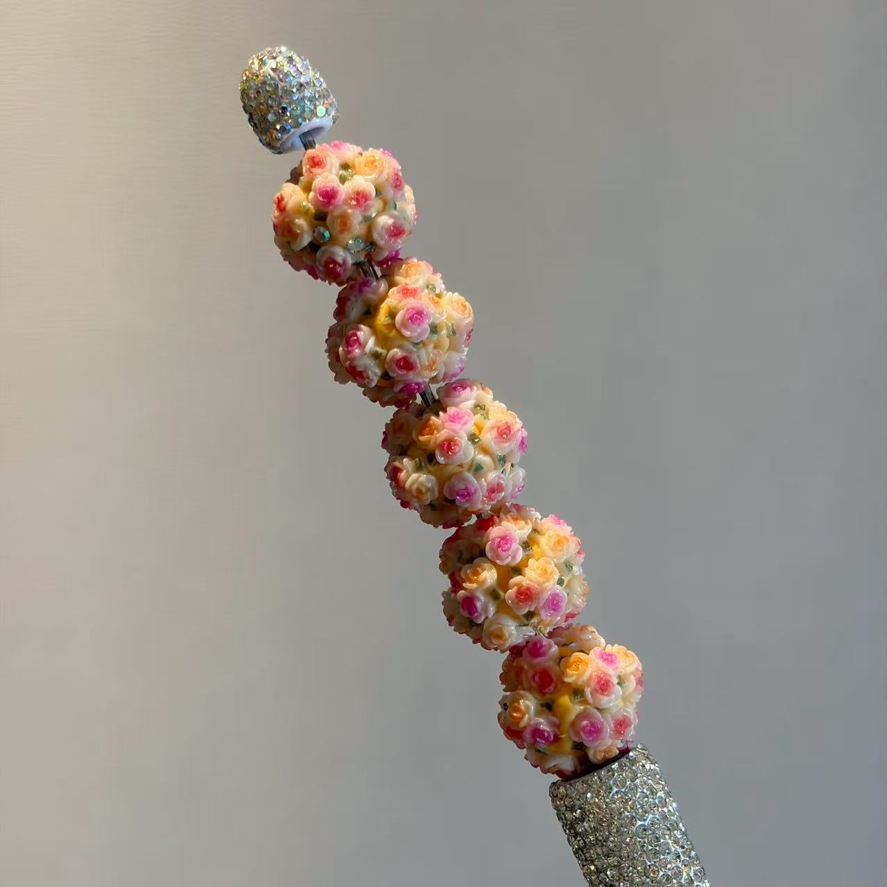 Peach Bloom Romantic Bouquet Ceramic Clay Fancy Beads