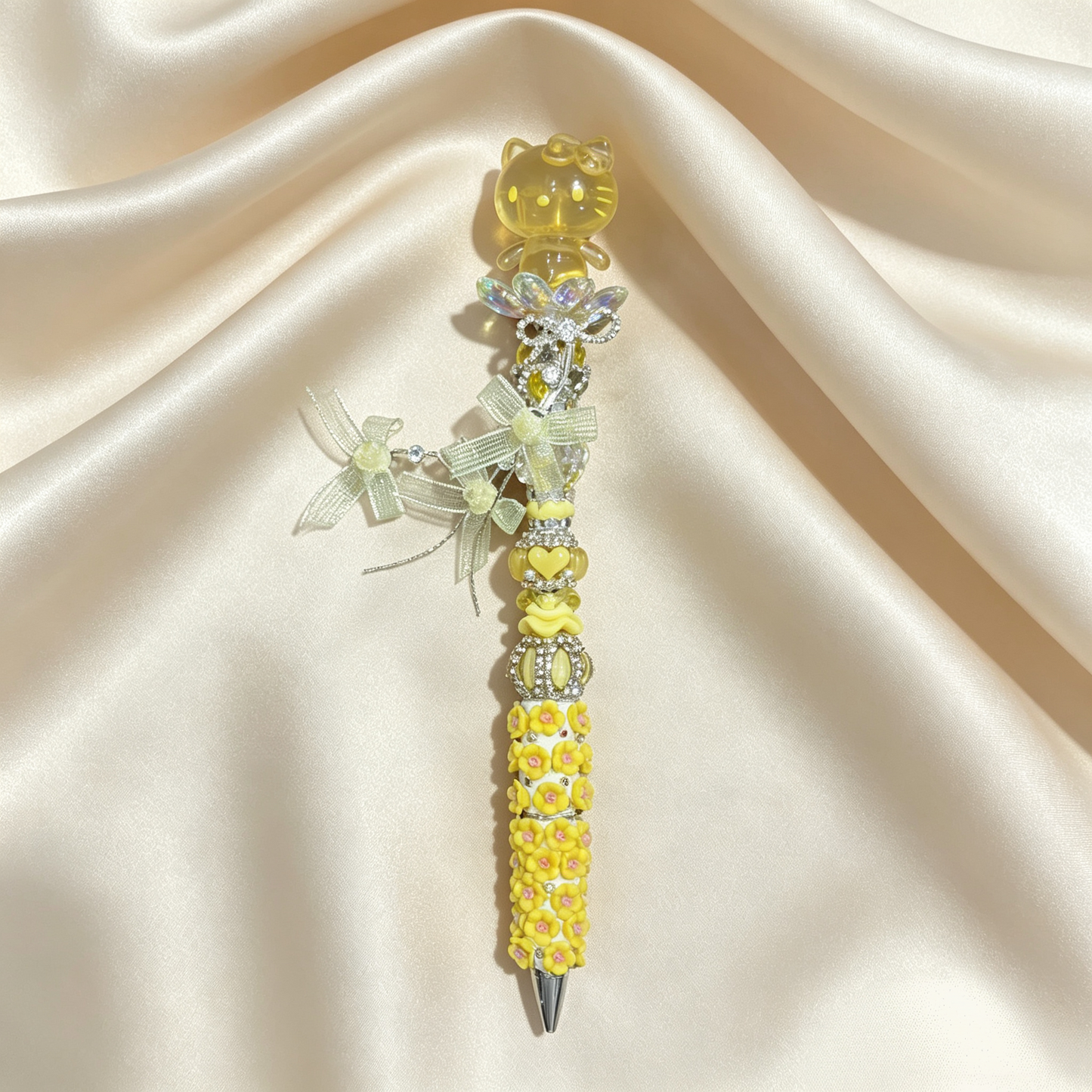 Yellow Kitty Handmade Pen