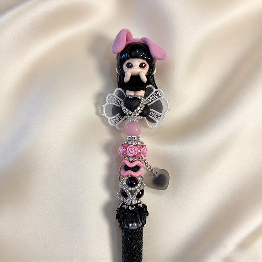 Velvet Noir Bunny Rhinestone Pen