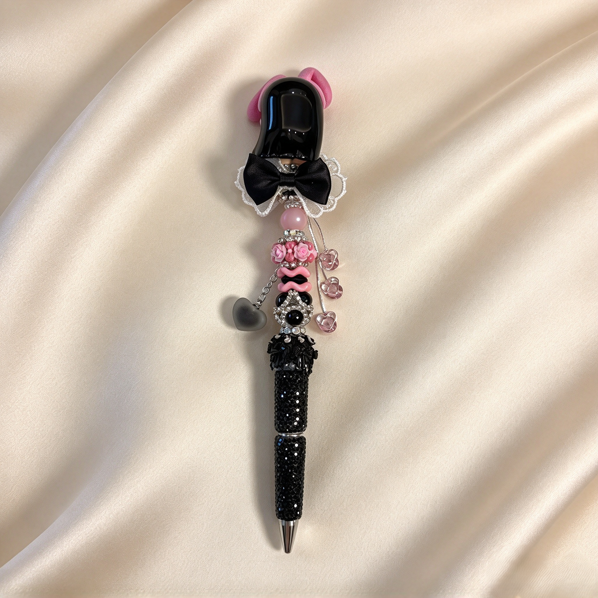 Velvet Noir Bunny Rhinestone Pen