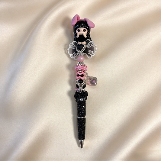Velvet Noir Bunny Rhinestone Pen