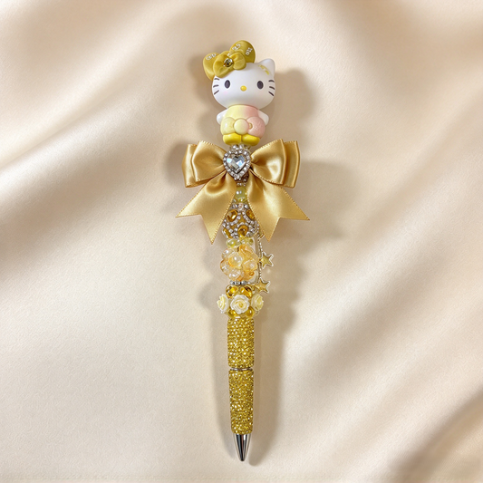 Golden Citrine HK Rhinestone Pen