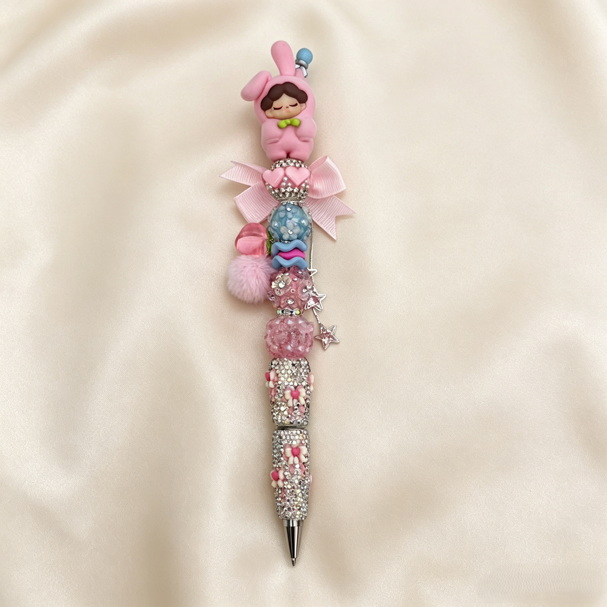 Sleepy Flocked Wendy Rhinestone Pen