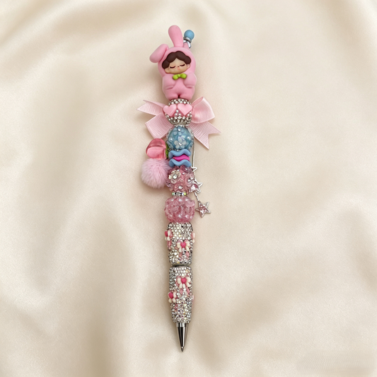 Sleepy Flocked Wendy Rhinestone Pen