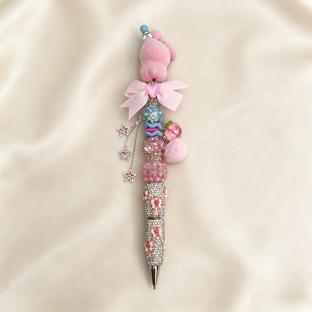 Sleepy Flocked Wendy Rhinestone Pen