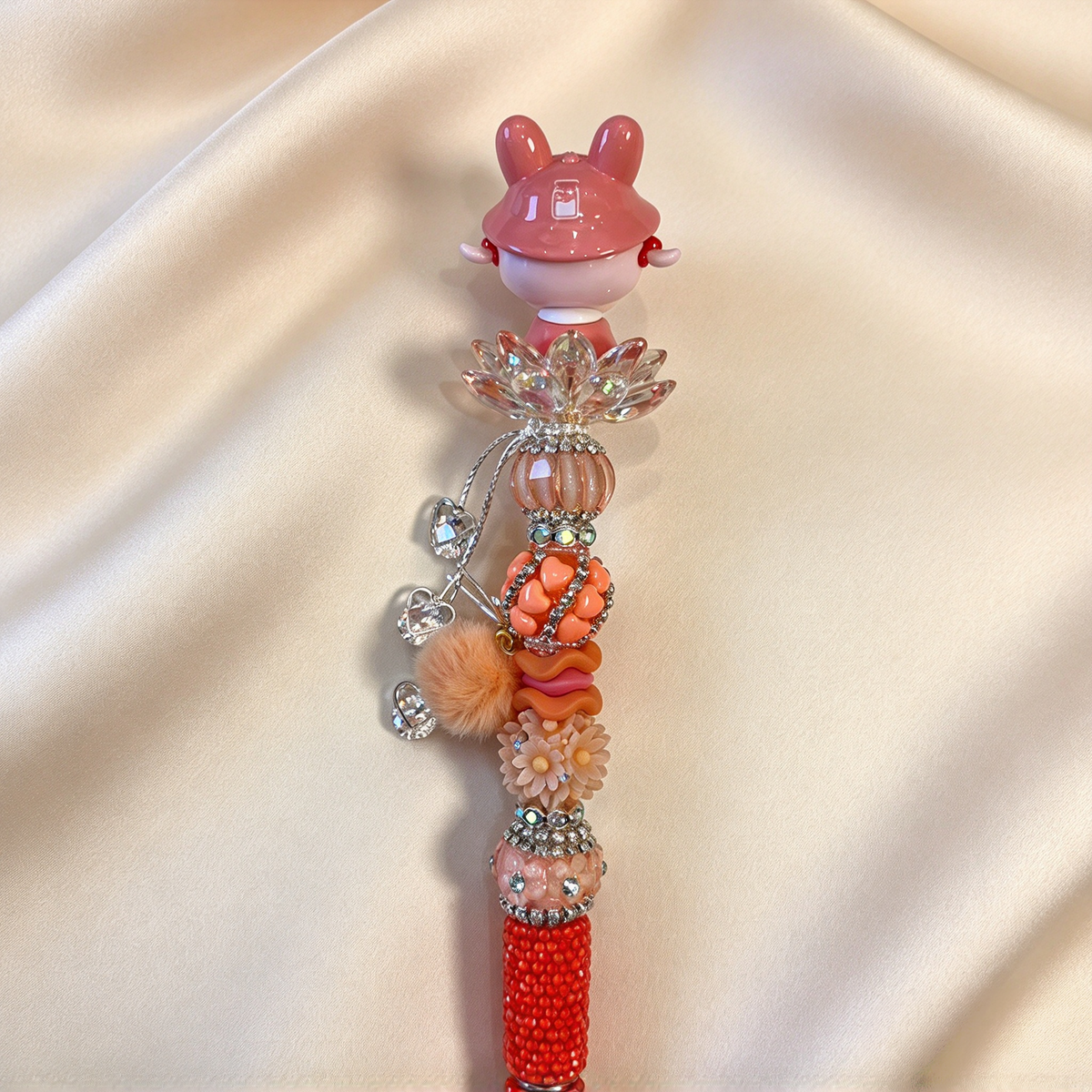 Apricot Blush Doll Rhinestone Pen