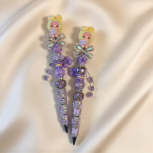 Nommi Mauve Bloom Rhinestone Pen