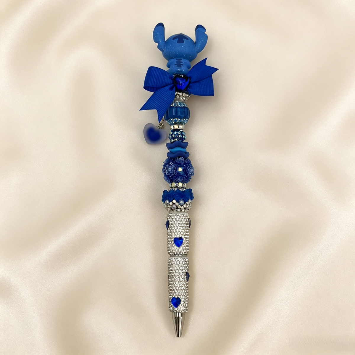 Royal Blue Stitch Rhinestone Pen