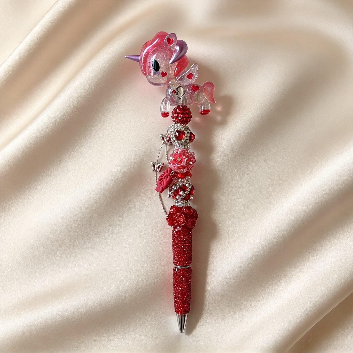 Crimson Love Tokidoki Rhinestone Pen
