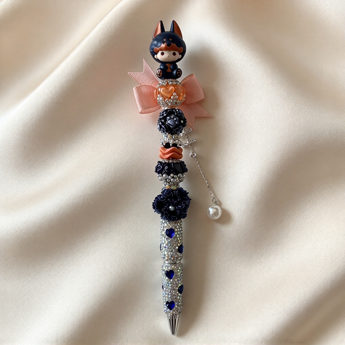 Midnight Peach Dimoo Rhinestone Pen