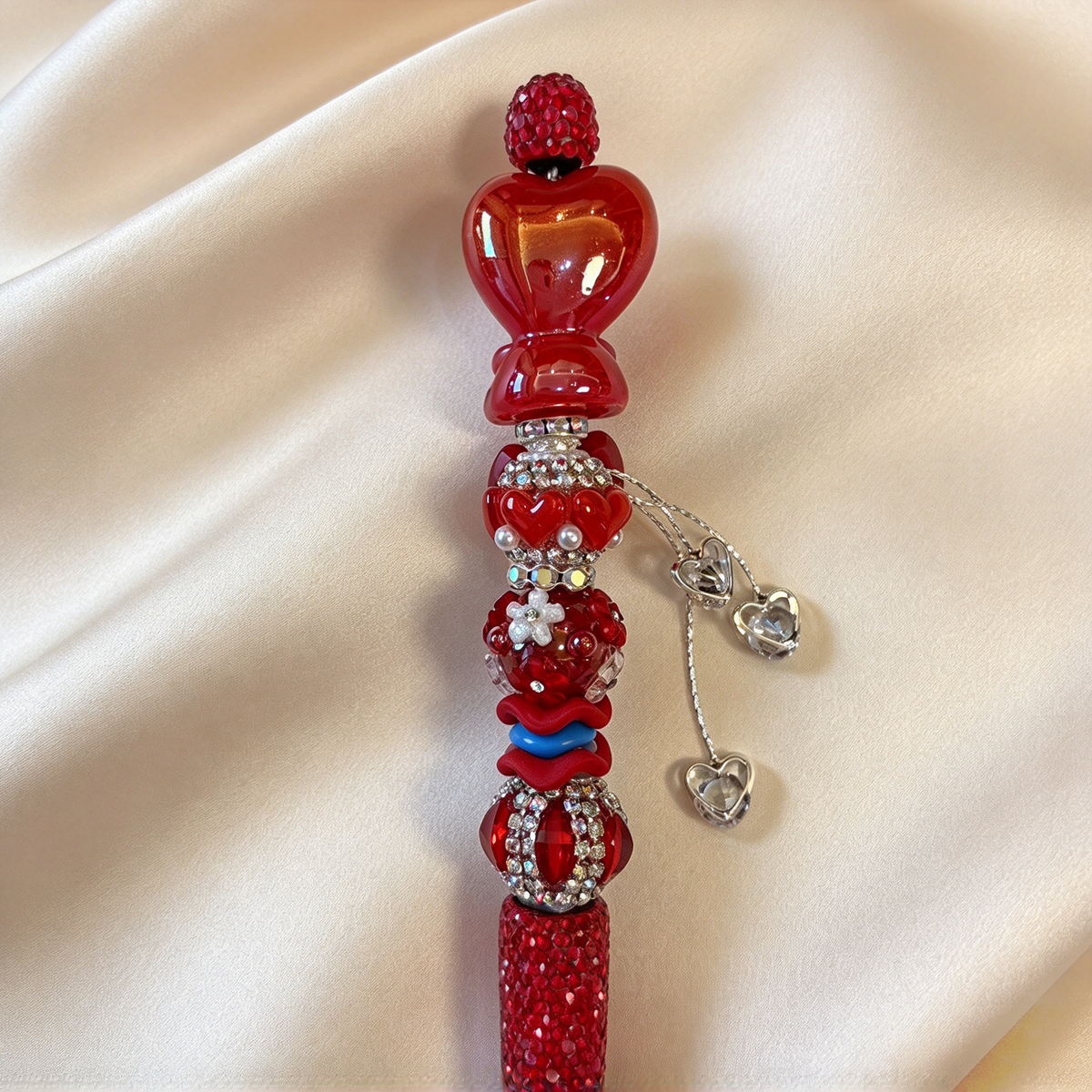 Crimson Heart Rhinestone Pen