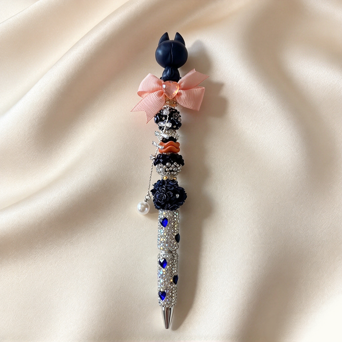 Midnight Peach Dimoo Rhinestone Pen