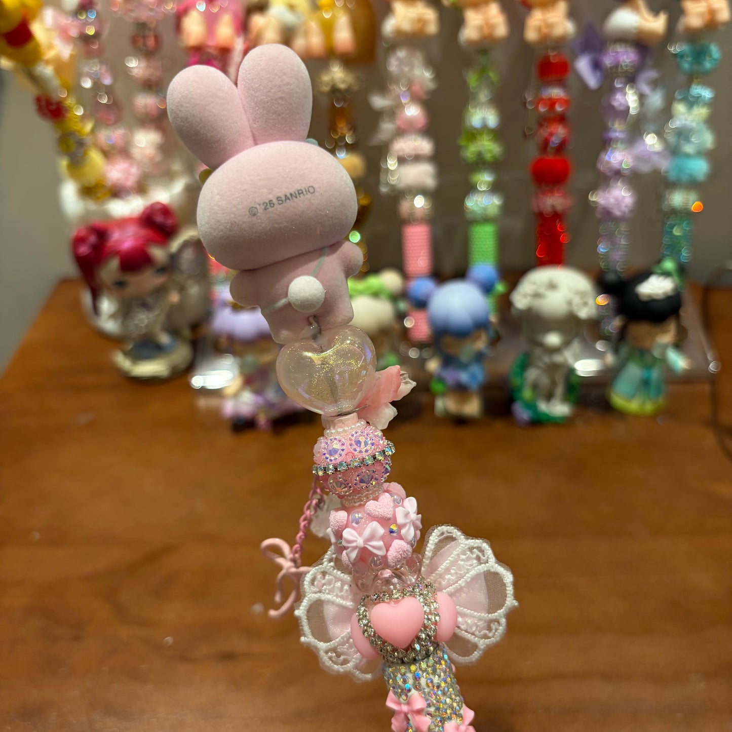 Pink Ribbon Rhinestone Handmade Pen