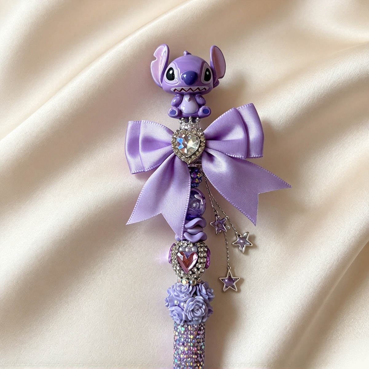 Lavender Star Stitch Rhinestone Pen