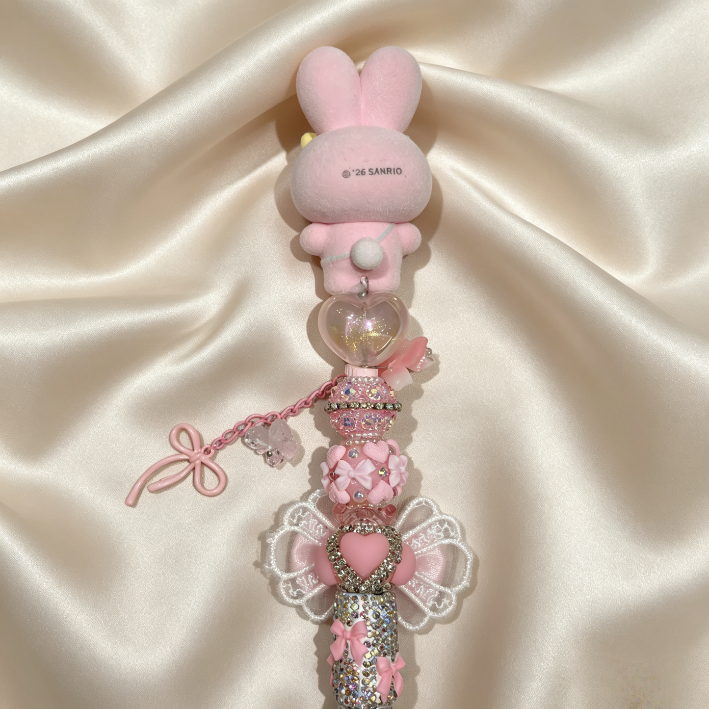 Pink Ribbon Rhinestone Handmade Pen