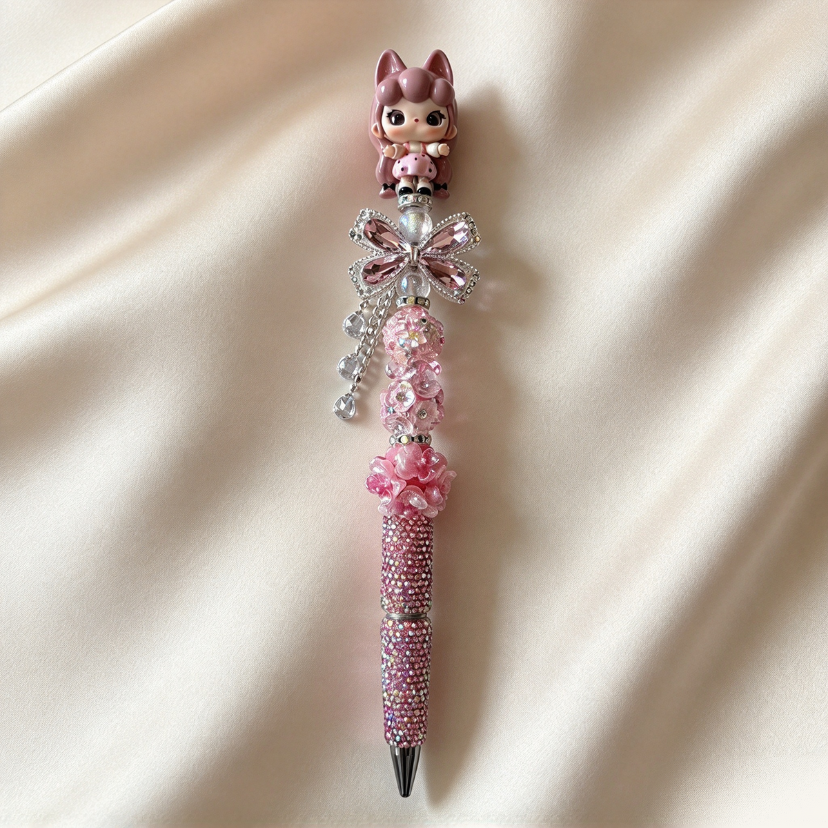 Sakura Crystal Bow Rhinestone Pen