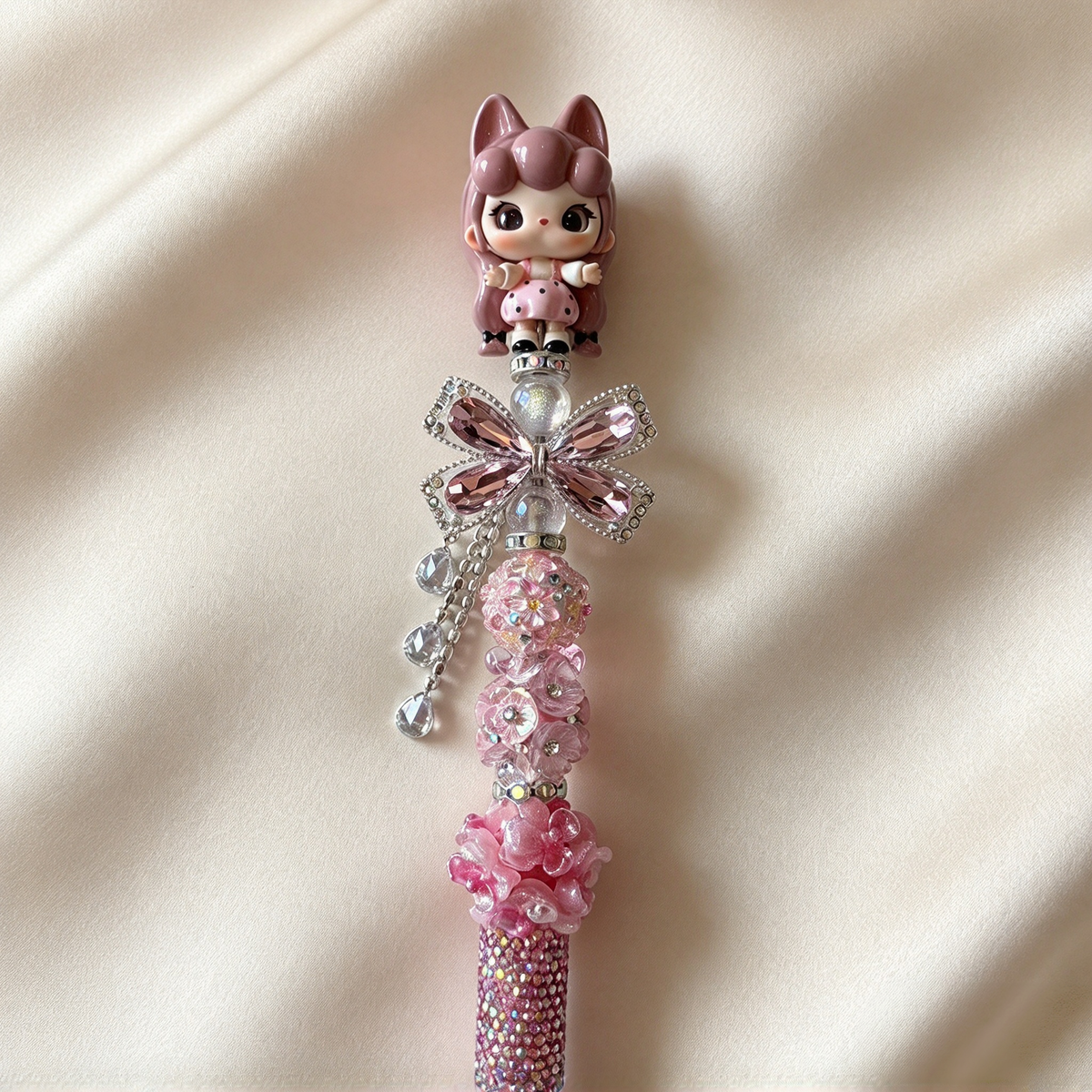 Sakura Crystal Bow Rhinestone Pen