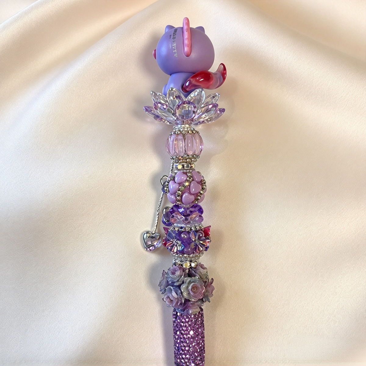 Lilac Floral HK Rhinestone Pen
