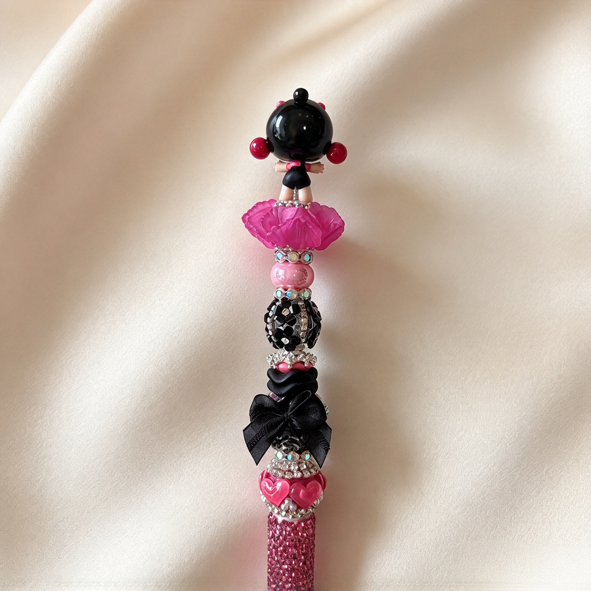 Magenta Noir SP Rhinestone Pen