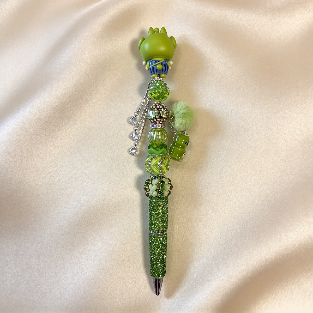 Lime bubu Hand-painted Rhinestone Pen
