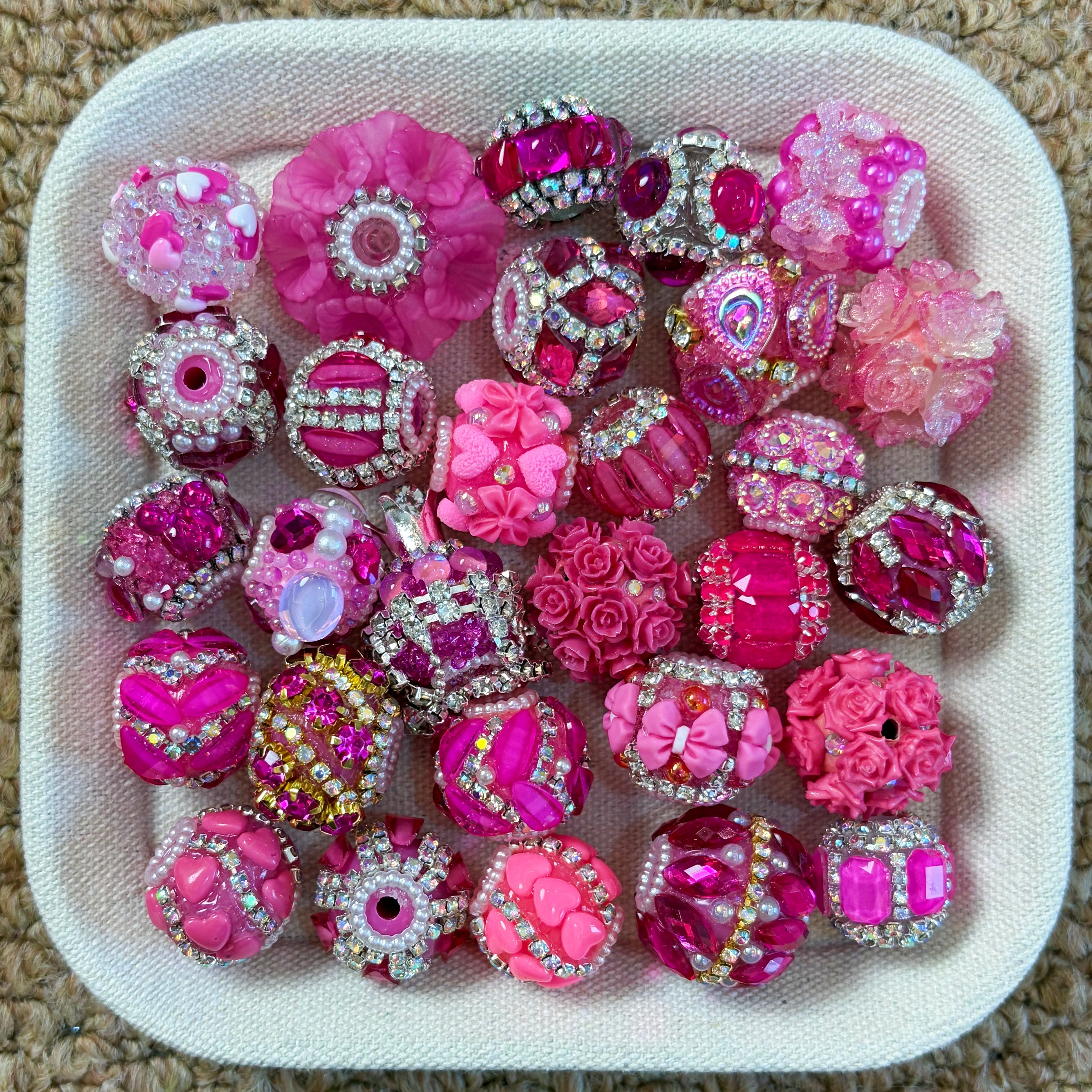 Pink Fancy Beads MIX