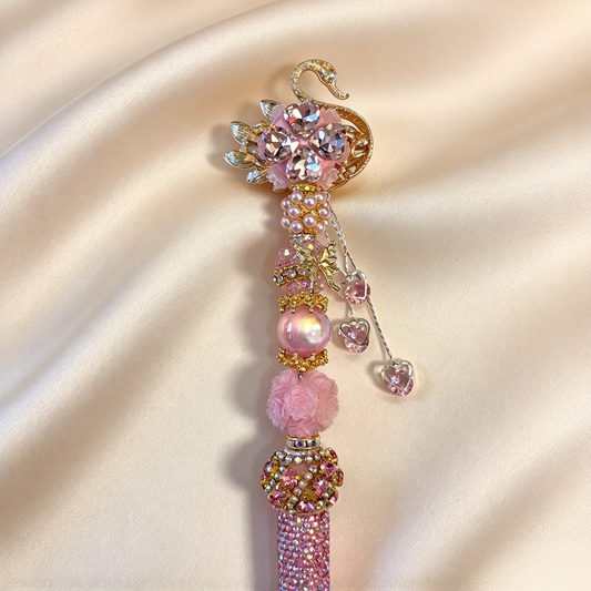 Rosate Swan Ornate Rhinestone Pen