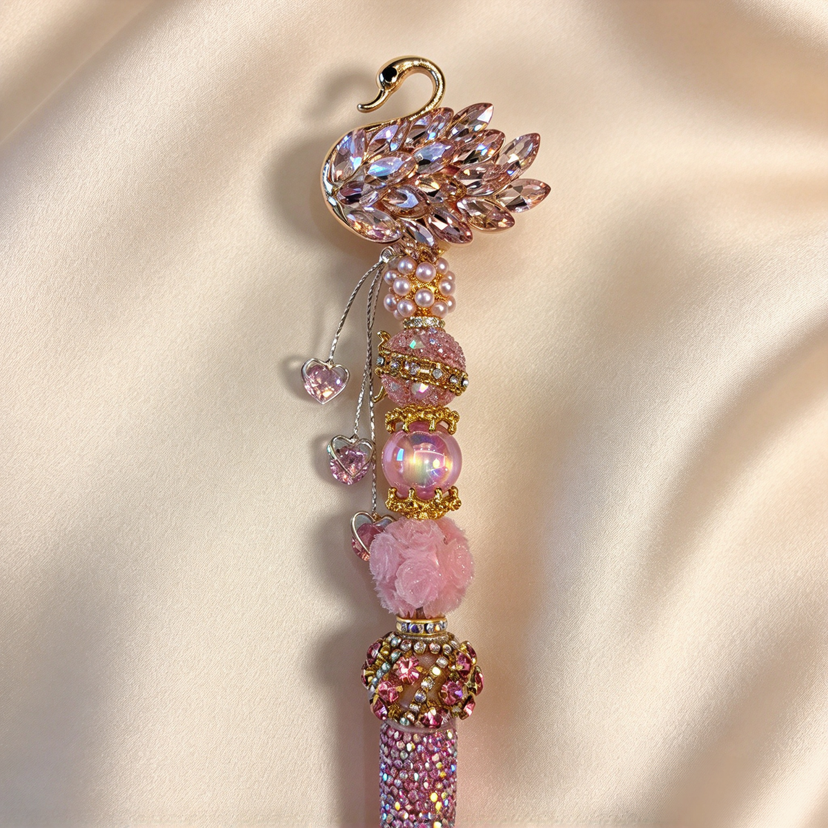 Rosate Swan Ornate Rhinestone Pen