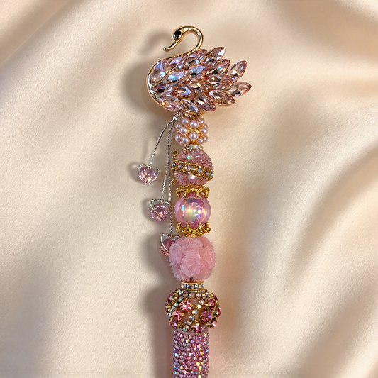 Rosate Swan Ornate Rhinestone Pen