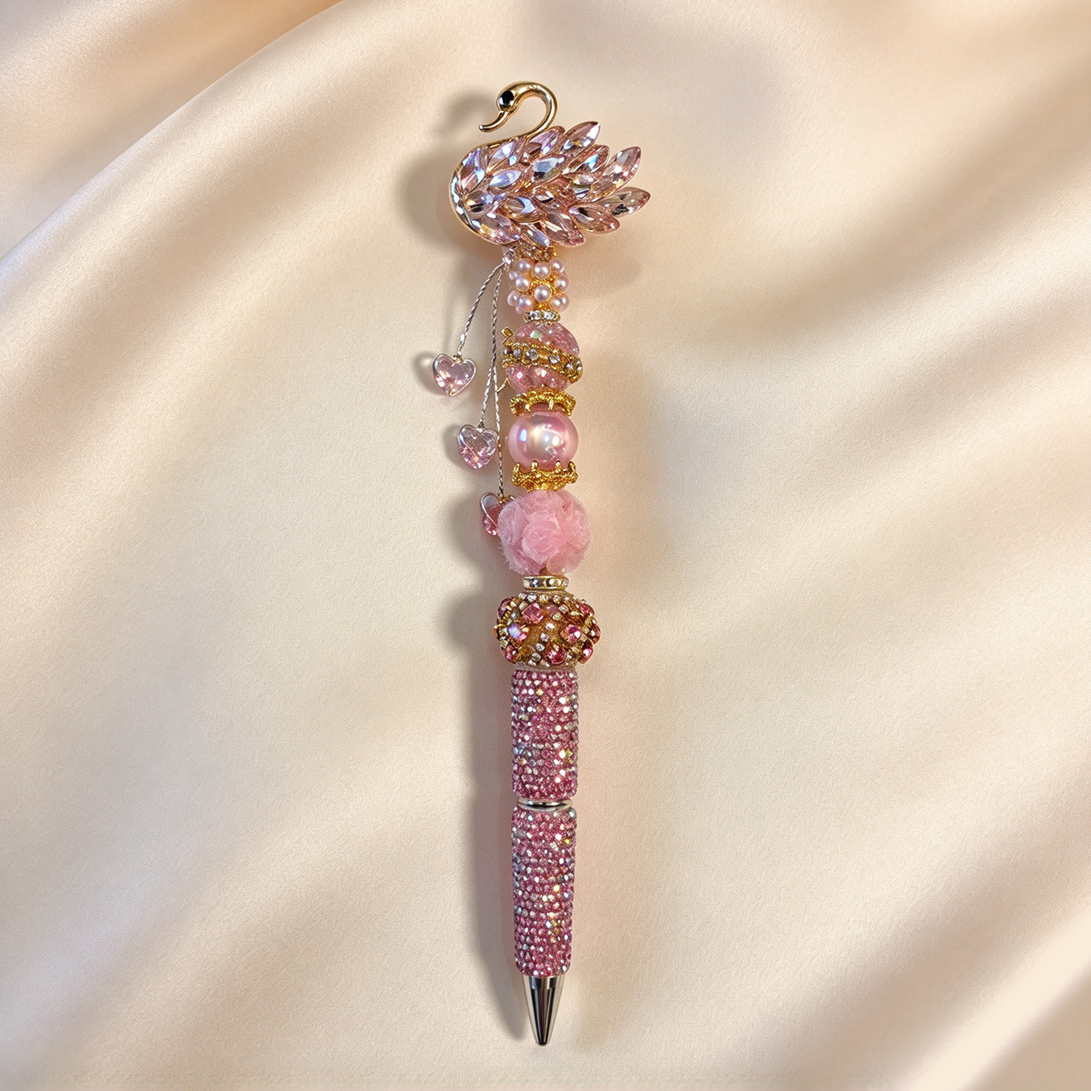 Rosate Swan Ornate Rhinestone Pen