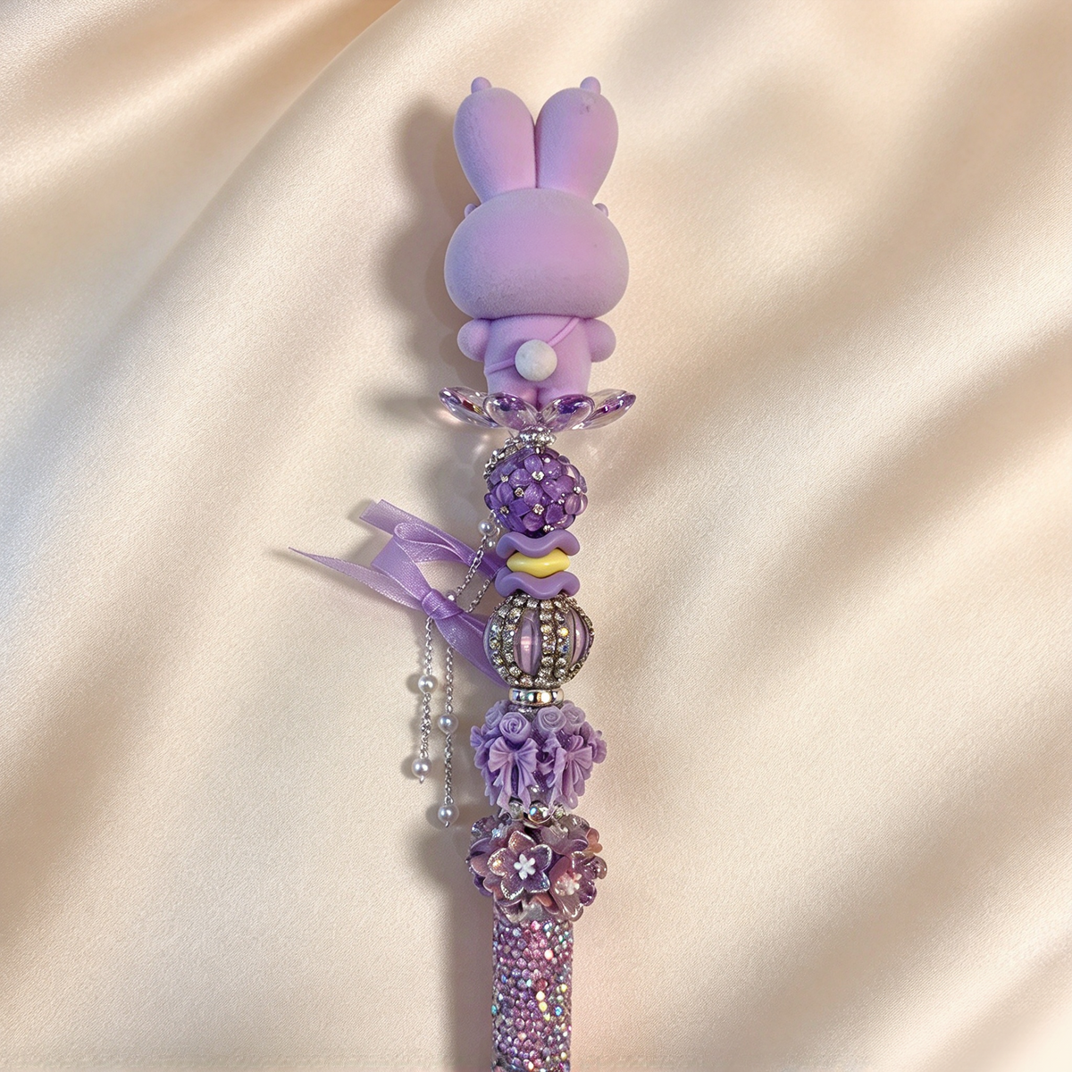 Mauve Veil Kuku Rhinestone Pen