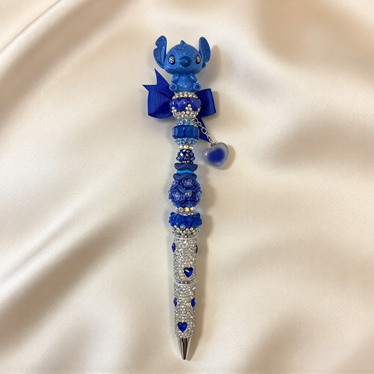 Indigo Tides Stitch Rhinestone Pen