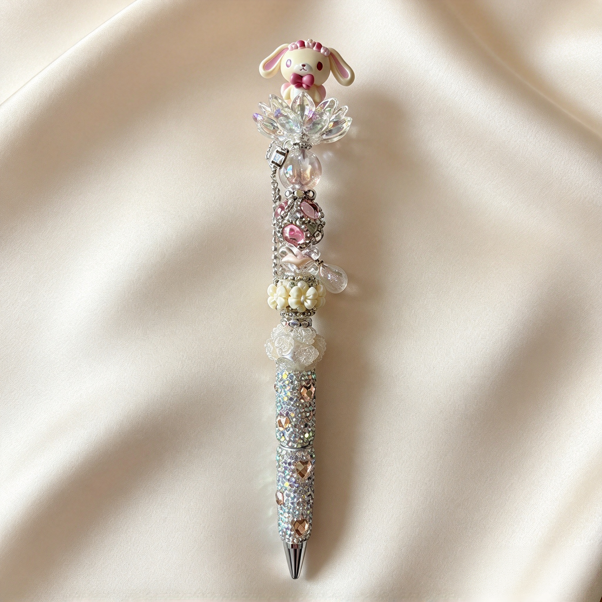 Dewy Sakura Bunny Rhinestone Pen