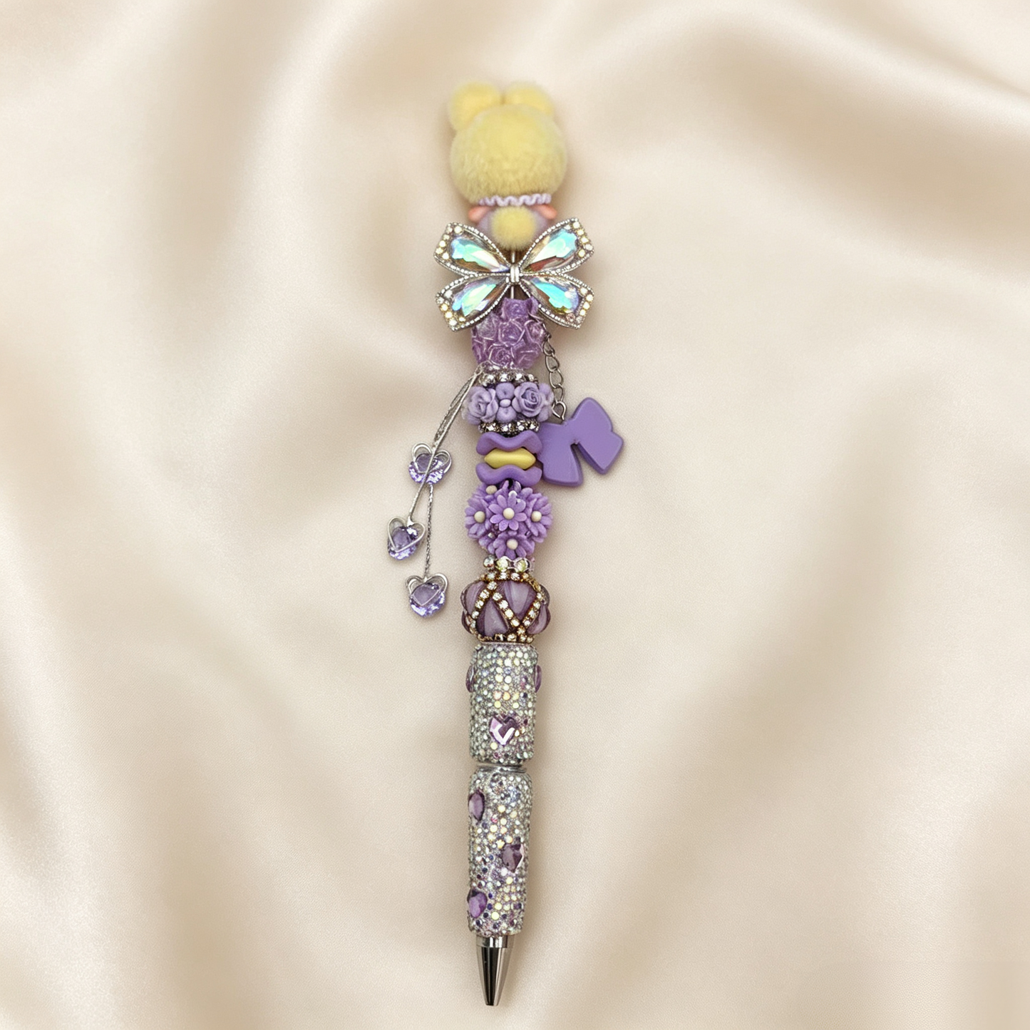 Nommi Mauve Bloom Rhinestone Handmade Pen