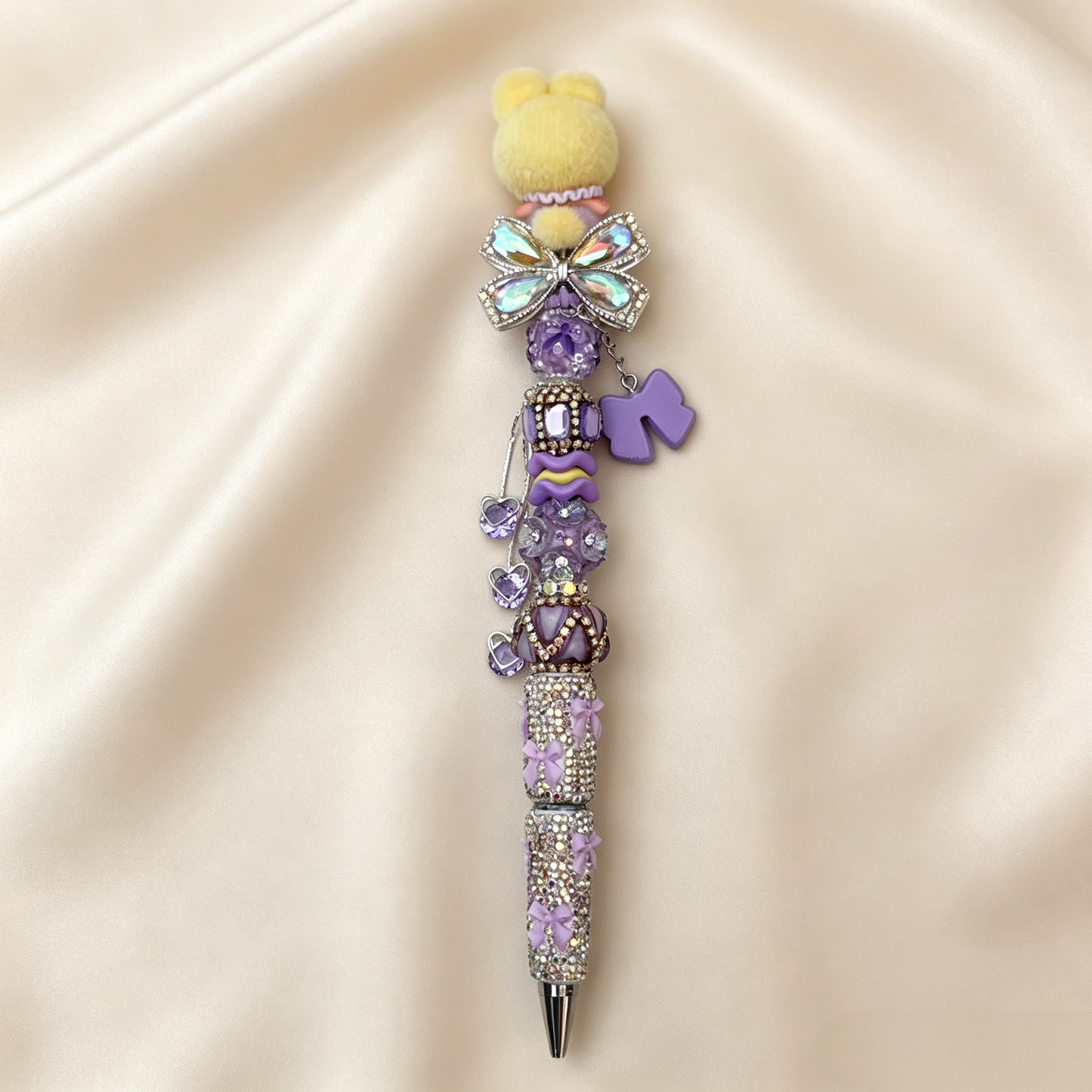 Nommi Mauve Bloom Rhinestone Handmade Pen