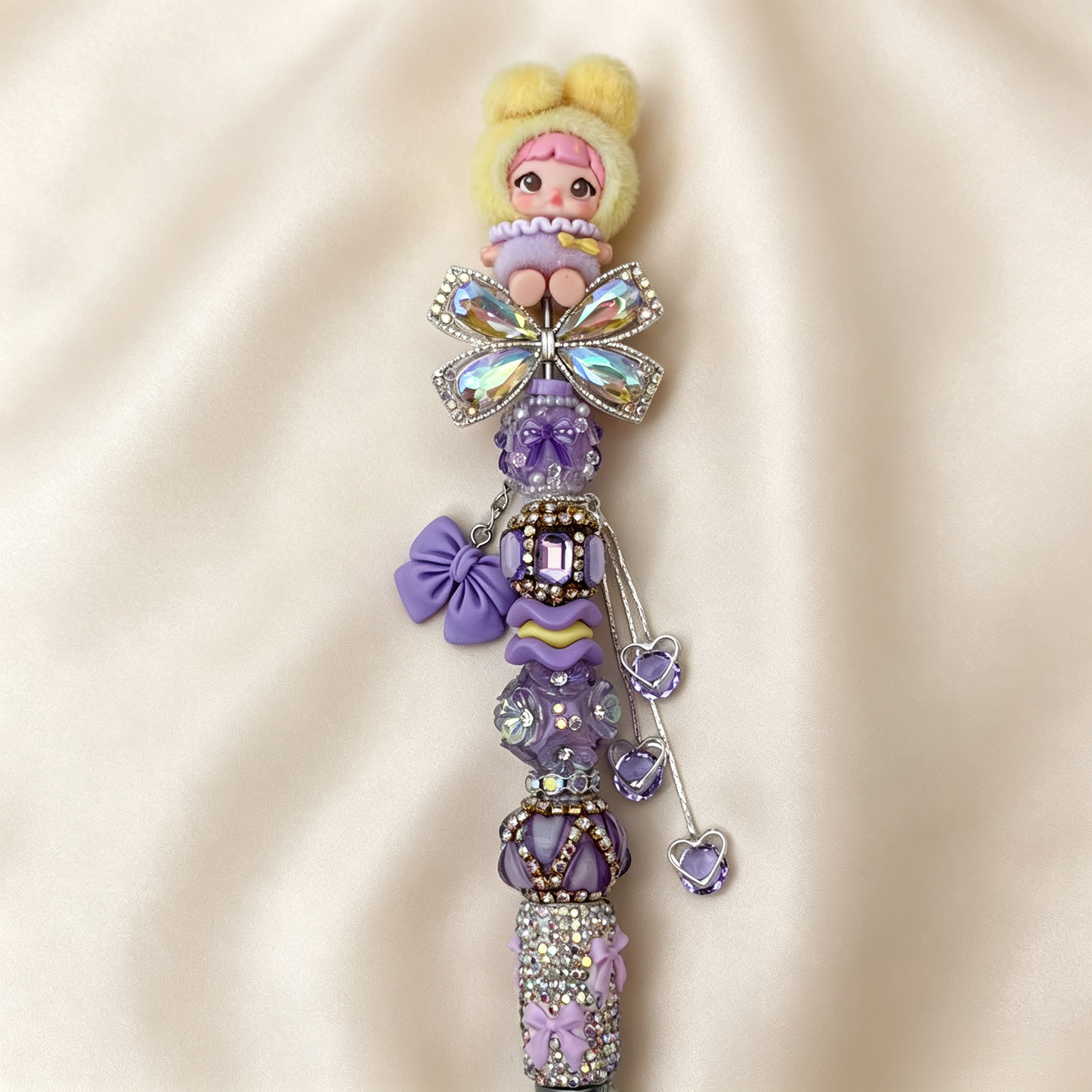 Nommi Mauve Bloom Rhinestone Handmade Pen