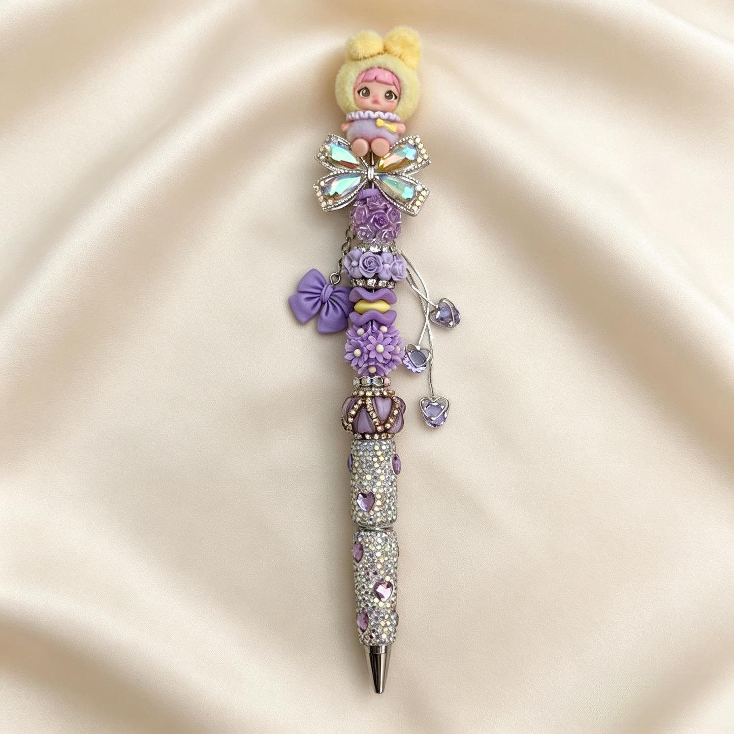 Nommi Mauve Bloom Rhinestone Handmade Pen