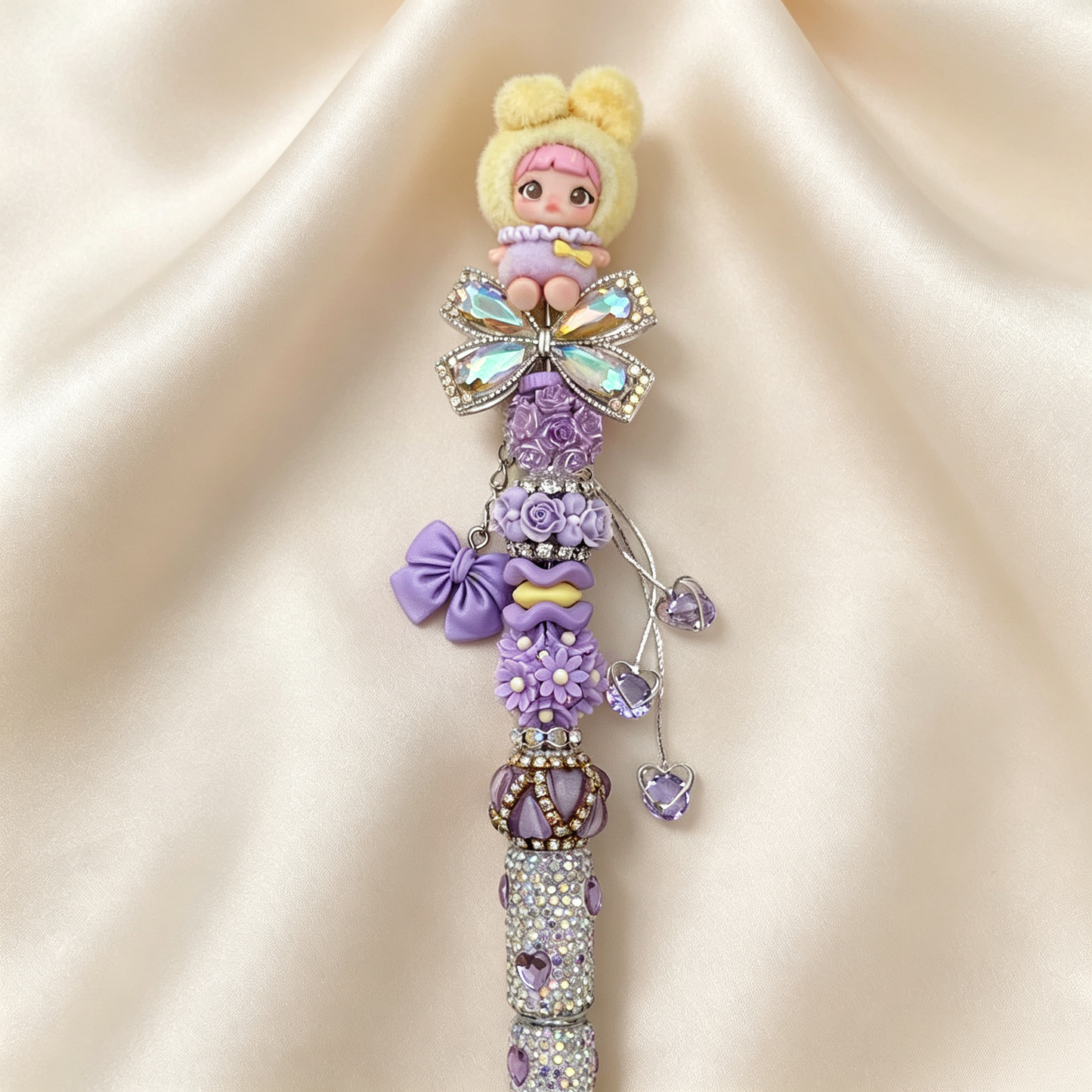 Nommi Mauve Bloom Rhinestone Handmade Pen