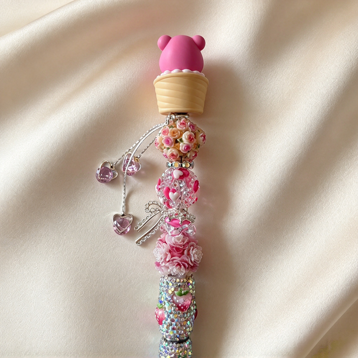 Rosy Strawberry Lotso Rhinestone Pen